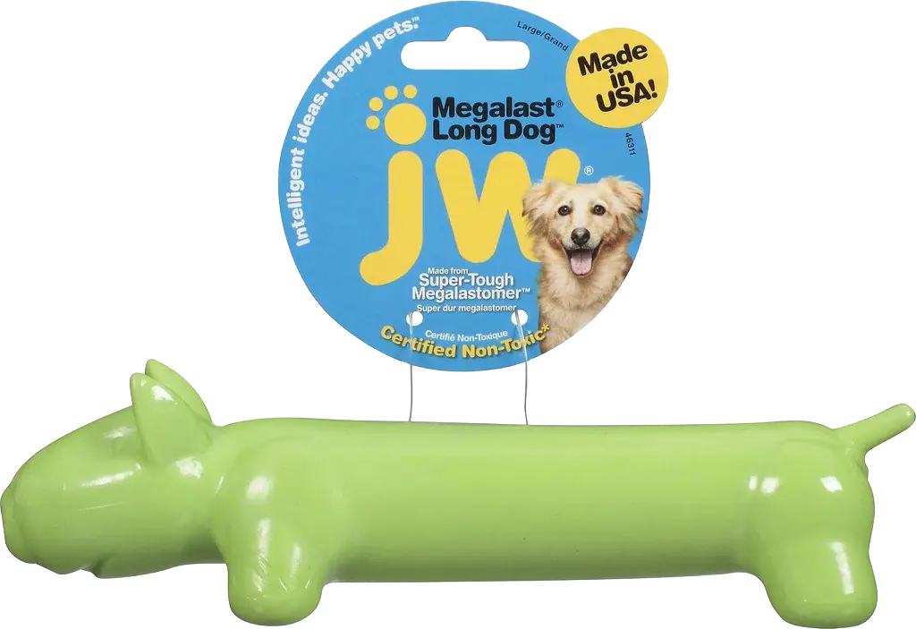 Front of JW Pet MegaLast "Long Dog" Dog Toy Assorted Large
