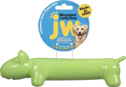 Front of JW Pet MegaLast "Long Dog" Dog Toy Assorted Large