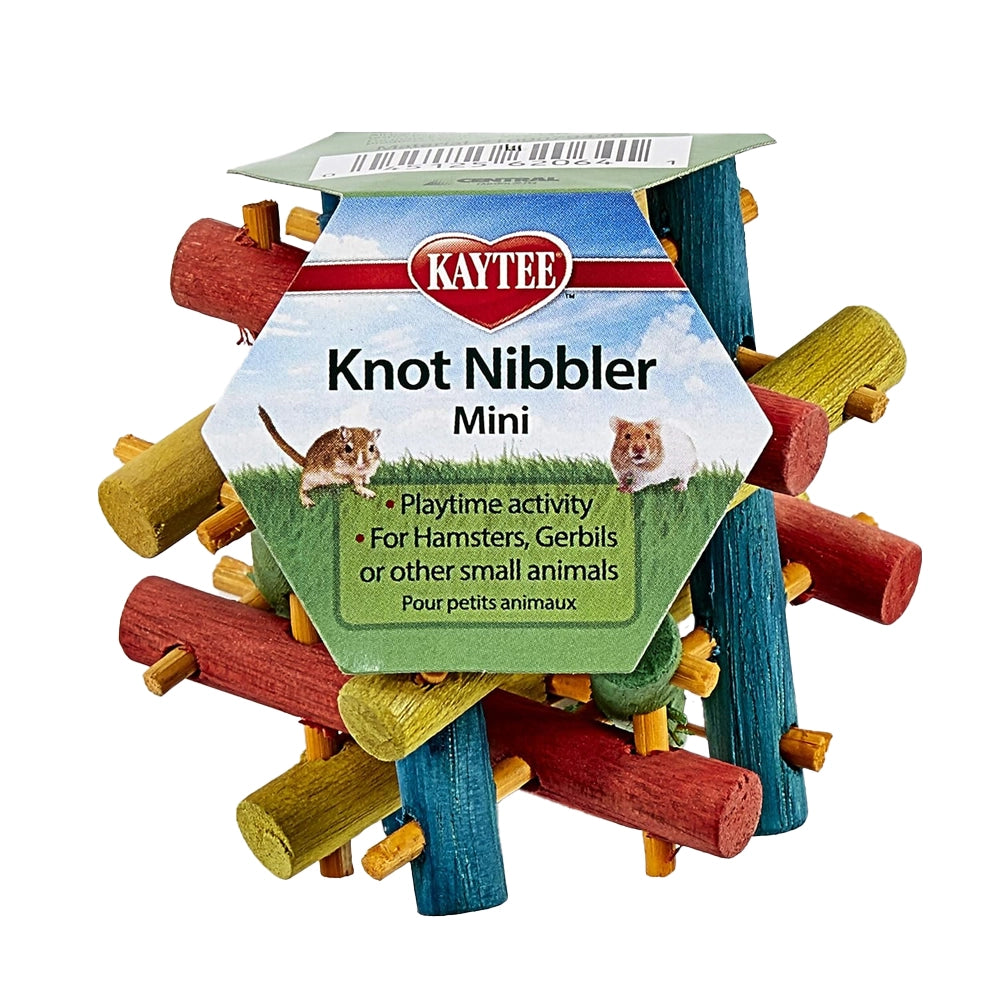 Kaytee Nut Knot Nibbler Small Animal Chew Toy Multicolor Mini