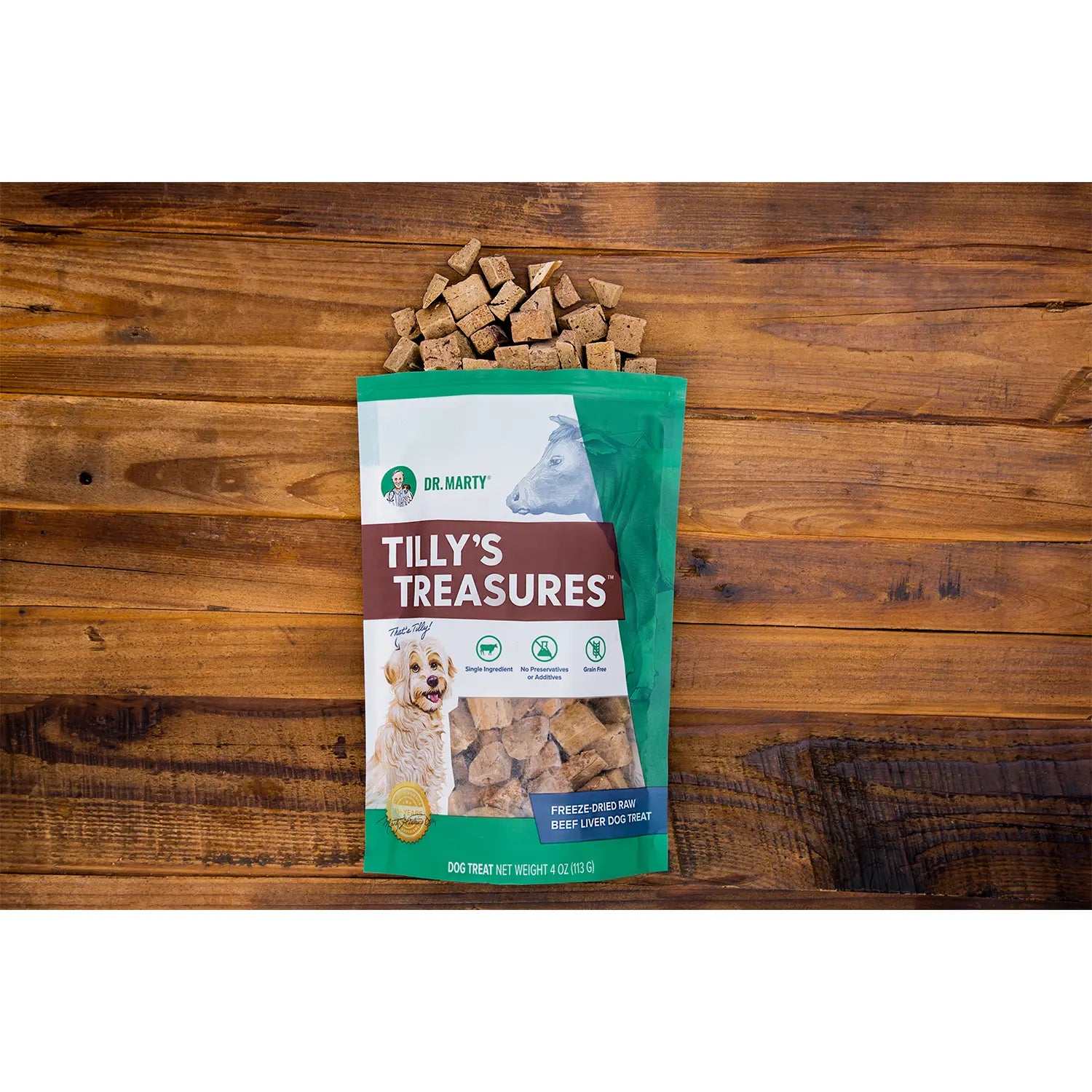 LifeStyle of Dr. Marty Tilly's Treasures Freeze-Dried Dog Treats Beef Liver 4-oz