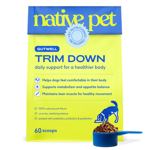 Native Pet GutWell Trim Down Weight Management & Metabolic Health Supplement for Dogs12.7-oz, Kwik Pets