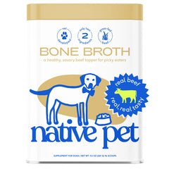 Native Pet Organic Beef Bone Broth Powder Grain-Free Dog Food Topper 9.5-oz