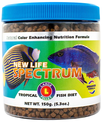 New Life Spectrum Tropical Sinking Pellets Fish Food Large 5.3-oz
