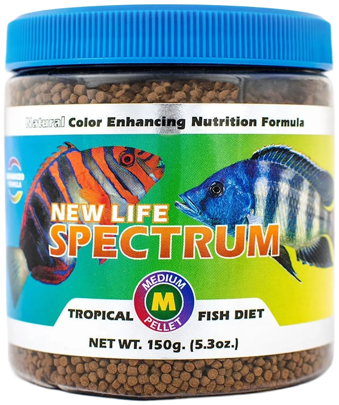 Front of New Life Spectrum Tropical Sinking Pellets Fish Food Medium 5.3-oz