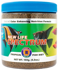 New Life Spectrum Tropical Sinking Pellets Fish Food Regular 5.3-oz