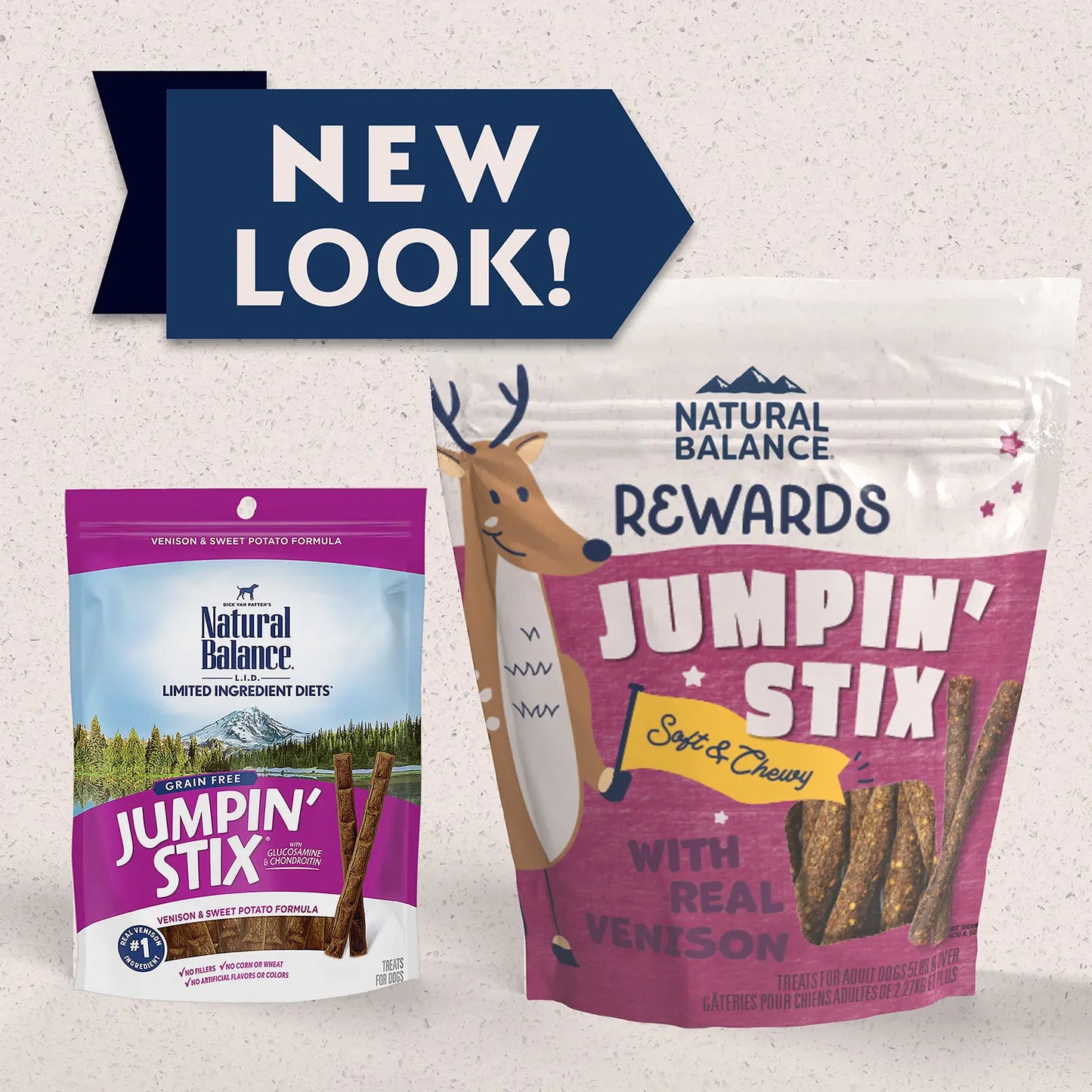New Look of Natural Balance Pet Foods Rewards Jumpin' Stix Soft & Meaty Dog Treats Venison 4-oz