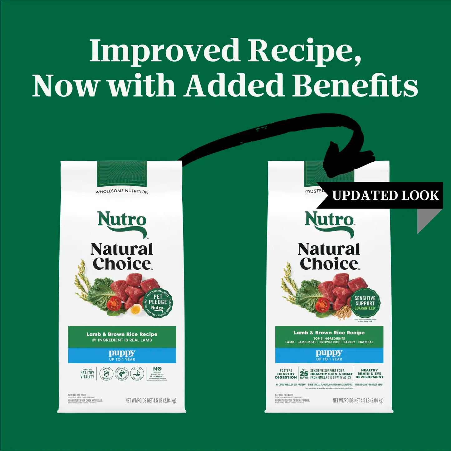 New Look of Nutro Natural Choice Lamb & Brown Rice Puppy Dry Food 4.5-lb