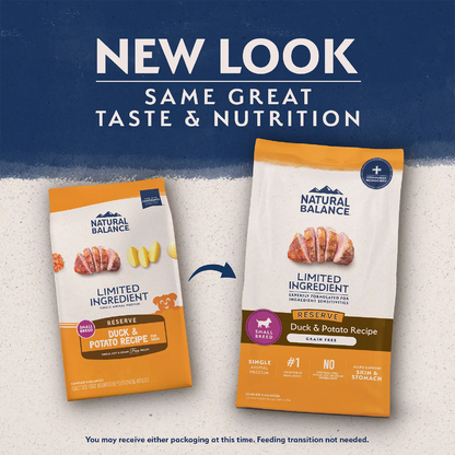 New Look of Natural Balance Pet Foods Limited Ingredient Reserve Grain Free Small Breed Dry Dog Food Duck & Potato 4-lb