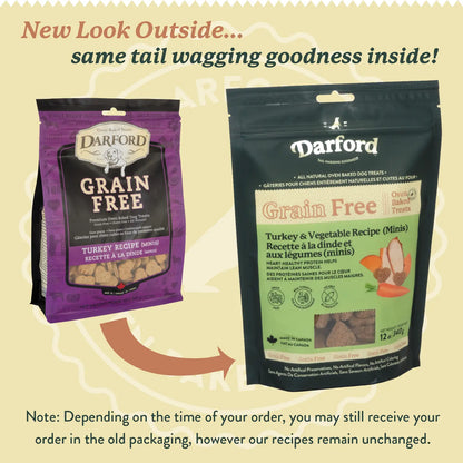 New Look of  Darford Grain Free Biscuits Turkey Recipe Dog Treats Minis 12-oz