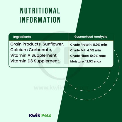 Nutritional info of Kaytee Wild Bird Food 10-lb