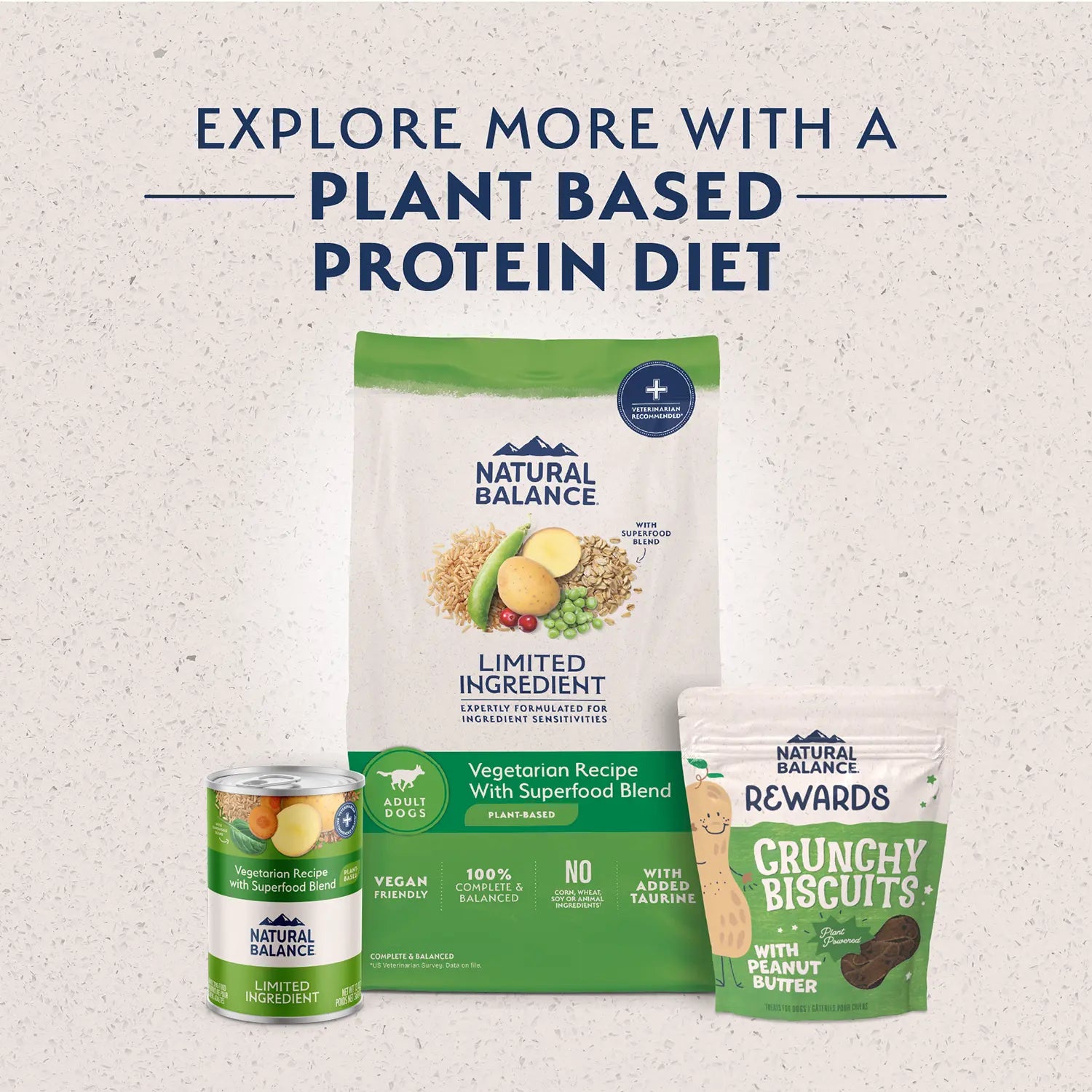 Product Families of Natural Balance Pet Foods L.I.D Plant Powered Vegan-Friendly Vegetarian Recipe Dry Dog Food 4-lb