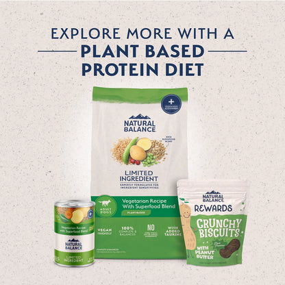 Product Families of Natural Balance Pet Foods L.I.D Plant Powered Vegan-Friendly Vegetarian Recipe Dry Dog Food 4-lb
