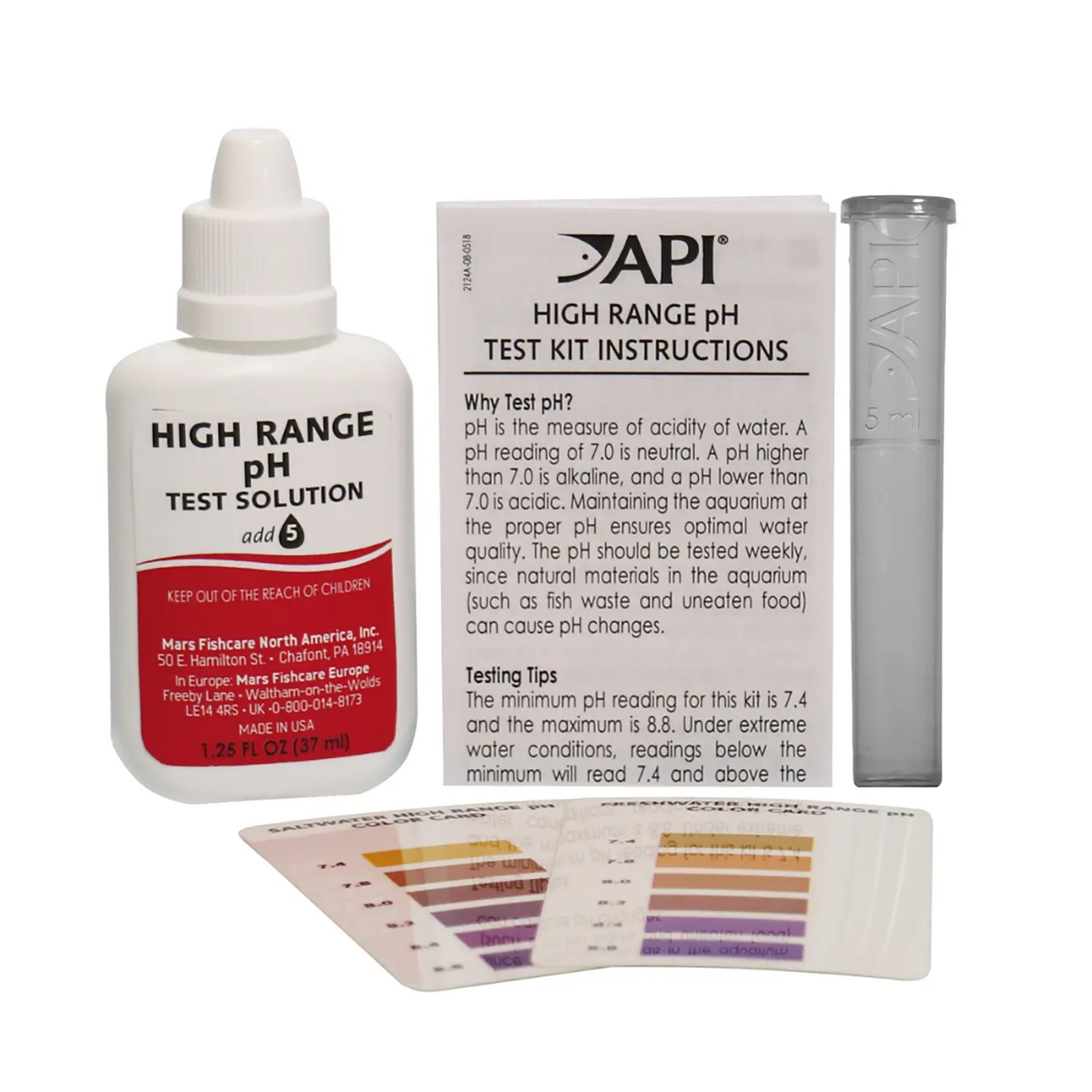 Product info of API High Range pH Test Kit for Freshwater & Saltwater Aquarium 160 Count
