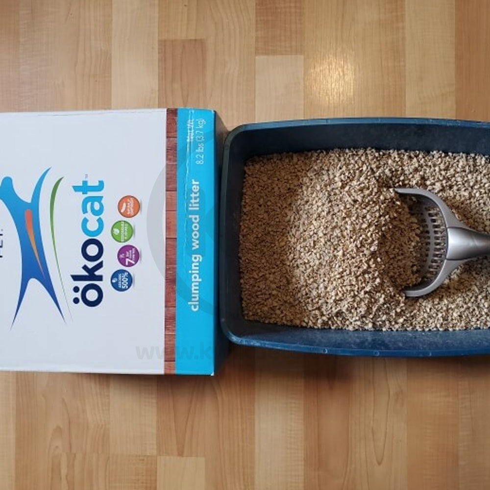 Product of Okocat Natural Wood Clumping Cat Litter 9.9-lb