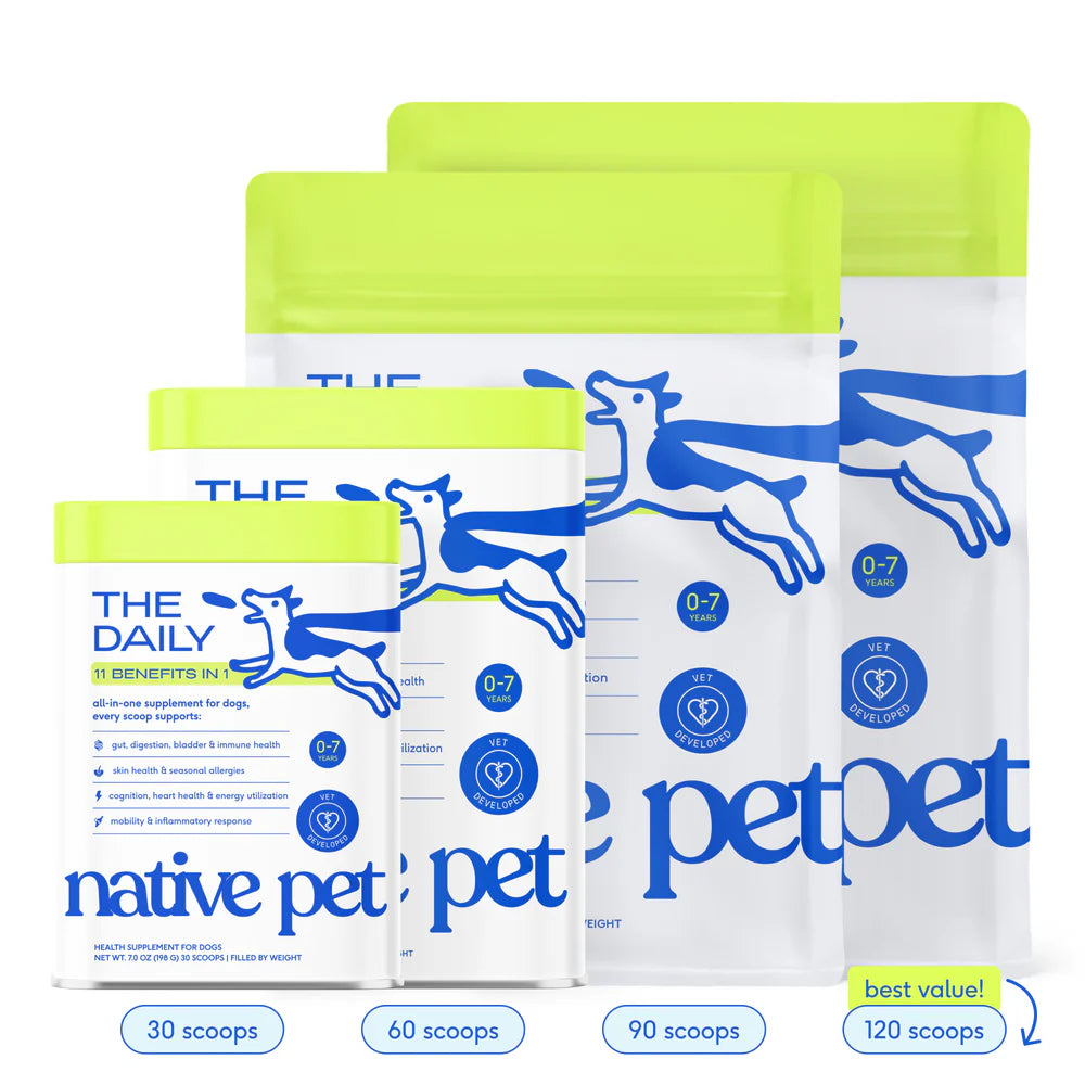 Native Pet The Daily Powder 11-in-1 Supplement for Dogs 7-oz, Kwik Pets