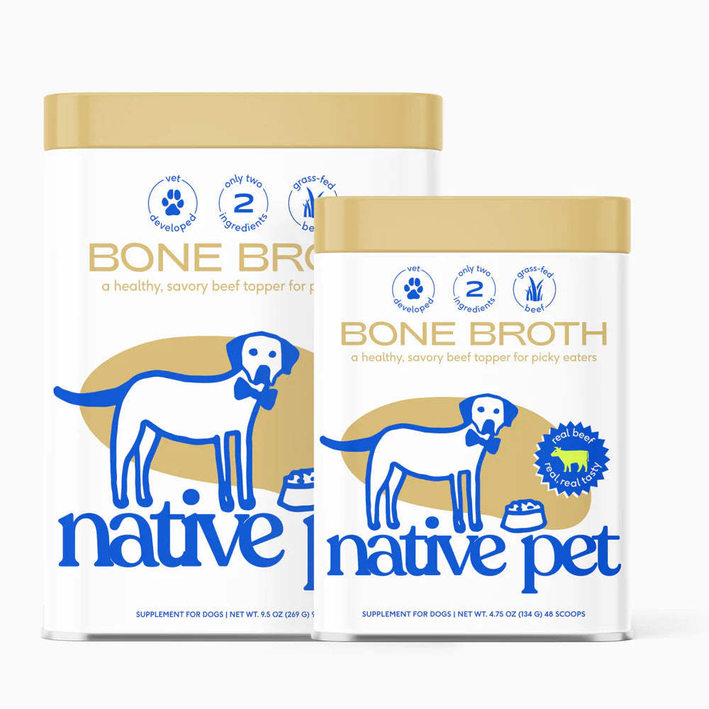 Native Pet Organic Beef Bone Broth Powder Grain-Free Dog Food Topper 9.5-oz, Kwik Pets