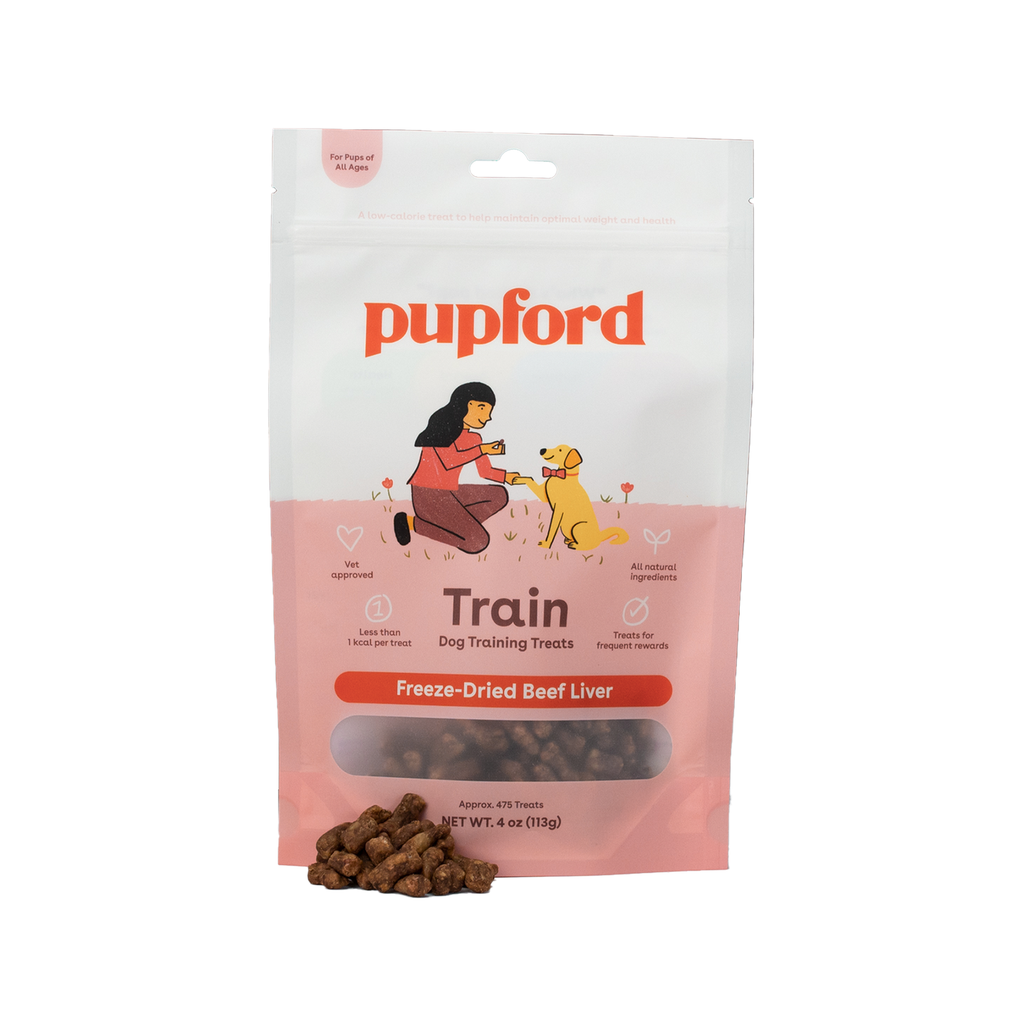 Pupford Freeze-Dried Chicken Training Dog Treats 4-oz, Kwik Pets