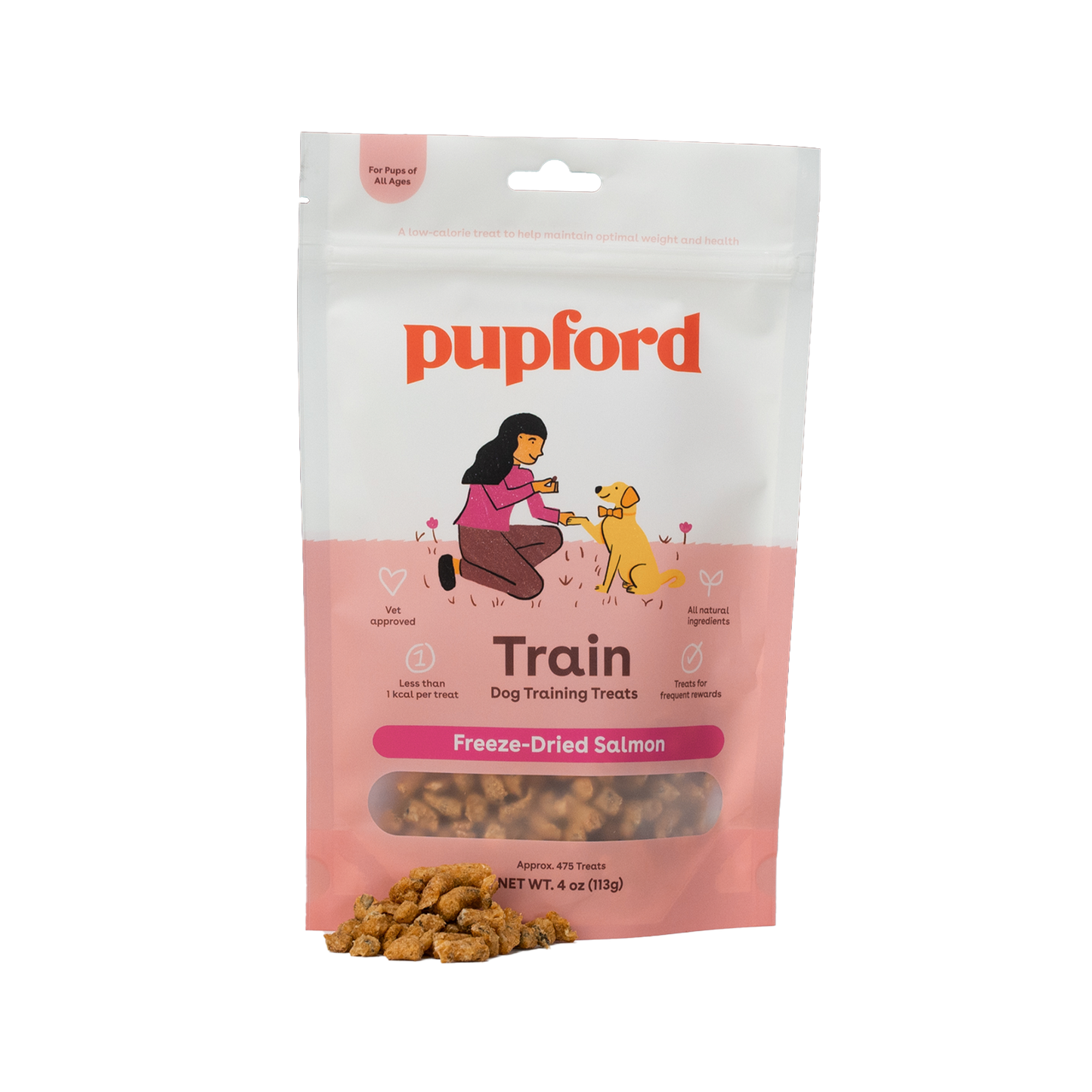 Pupford Freeze-Dried Salmon Training Dog Treats 4-oz, Kwik Pets