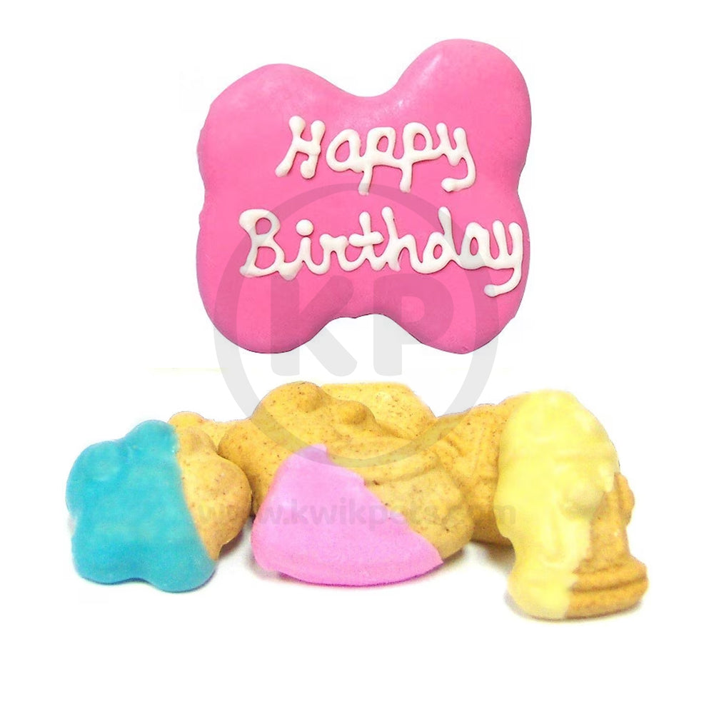 Claudia’s Canine Bakery Happy Birthday Dog Treats Pink 11-oz, Kwik Pets