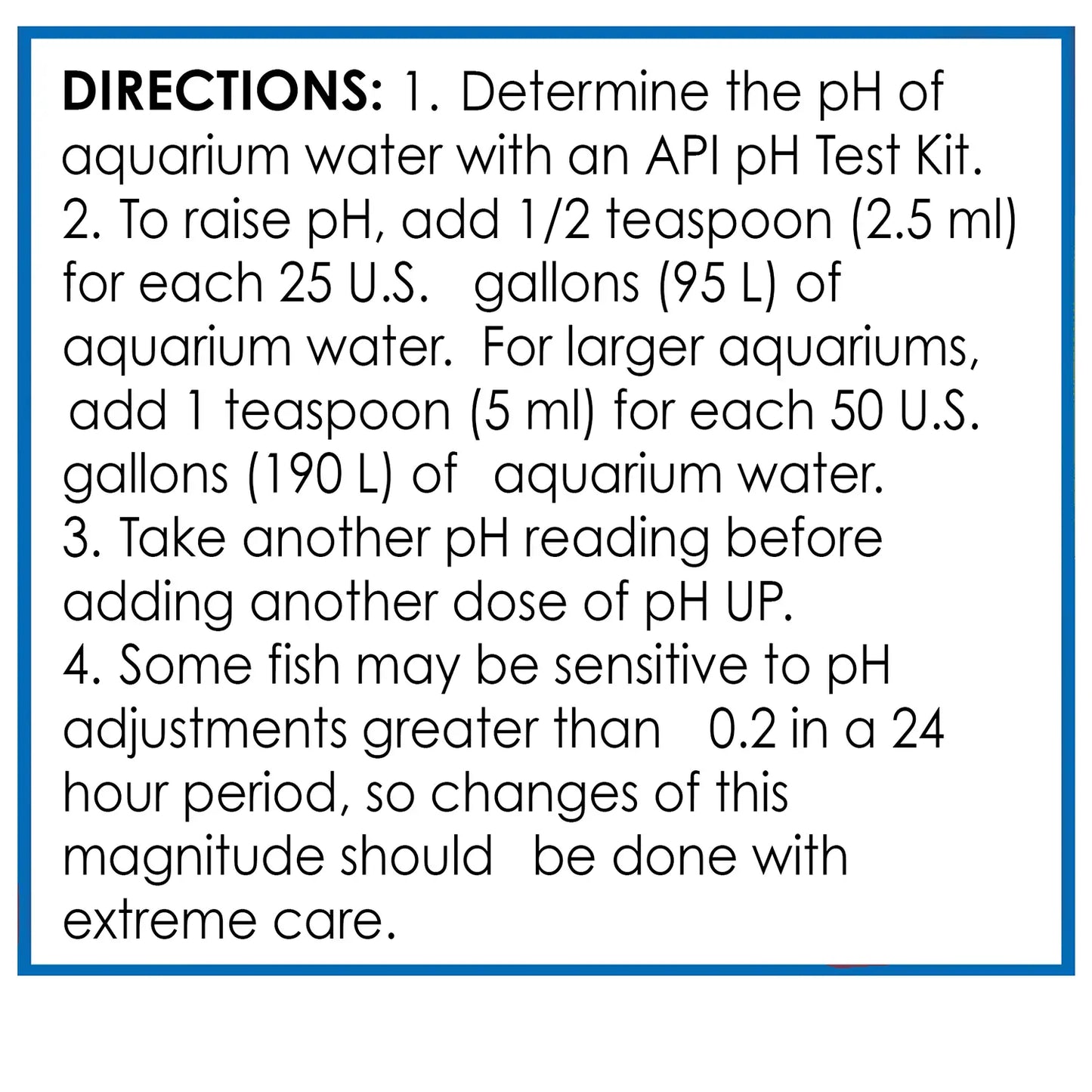 Usage 2 of API pH Up Freshwater Aquarium Water Treatment 16-oz