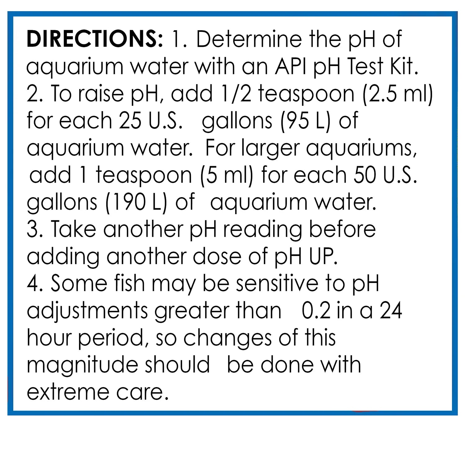 Usage 2 of API pH Up Freshwater Aquarium Water Treatment 16-oz