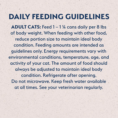 Feeding Guidelines of Natural Balance Pet Foods Original Ultra Indoor Canned Cat Food Chicken Formula 5.5-oz