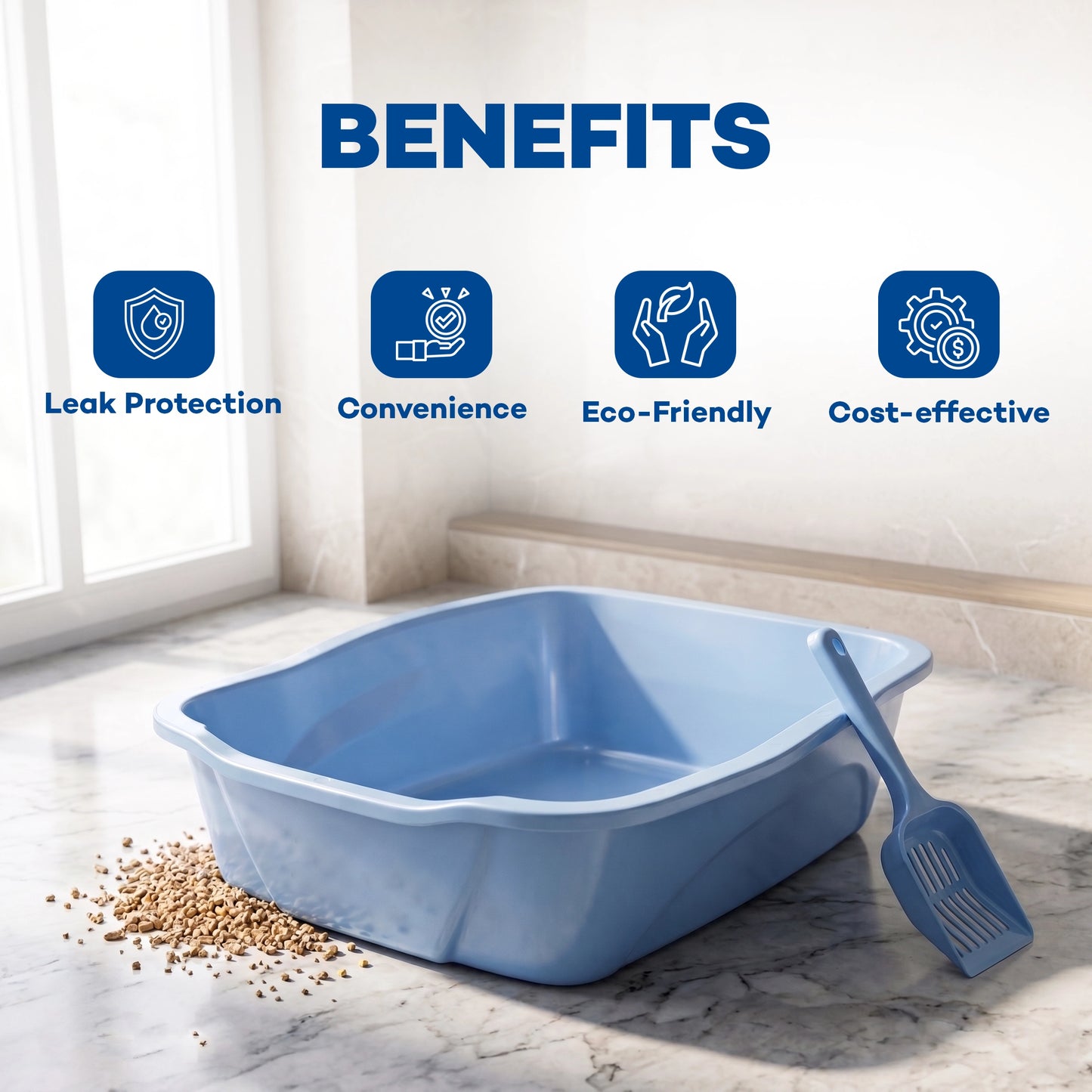 Benefits of Van Ness Plastics Cat Litter Pan Assorted Large