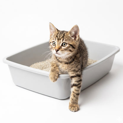 Lifestyle of Van Ness Plastics Cat Litter Pan Assorted Medium