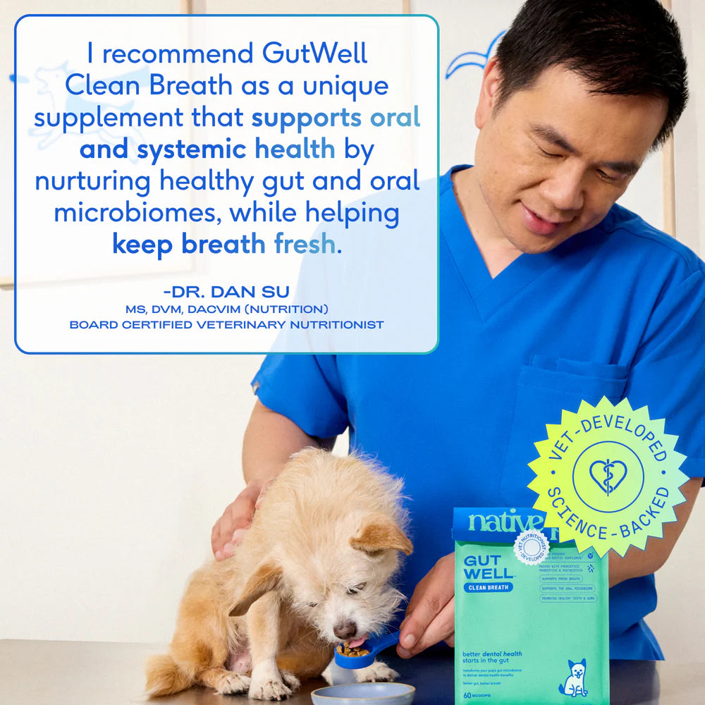 Native Pet Gutwell Clean Breath Dog Dental Care Supplement 12.7-oz, Kwik Pets