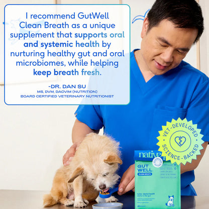 Native Pet Gutwell Clean Breath Dog Dental Care Supplement 12.7-oz, Kwik Pets
