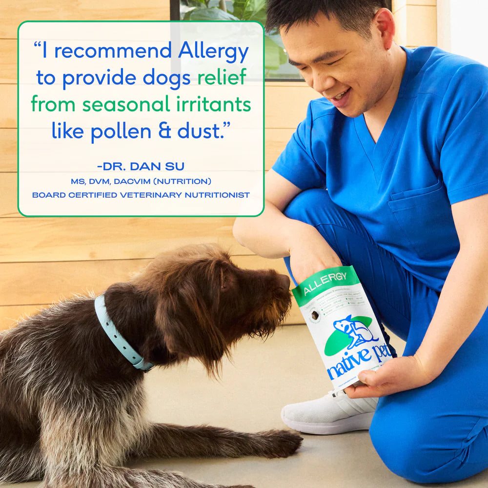 Native Pet Allergy Chews Immune & Itch Relief Supplement for Dogs 30 Count, Kwik Pets