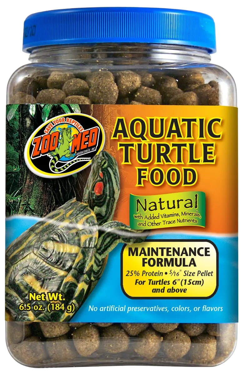 Front of Zoo Med Aquatic Turtle Food Maintenance Formula Dry Food  6.5-oz