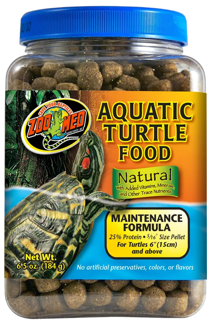 Front of Zoo Med Aquatic Turtle Food Maintenance Formula Dry Food  6.5-oz