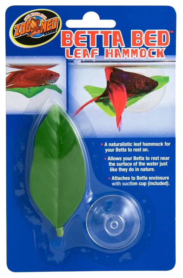 Front of Zoo Med Betta Bed Leaf Hammock Green Standard