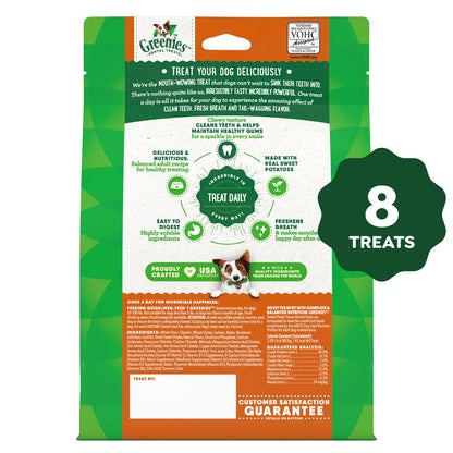 Back 2 of Greenies Sweet Potato Dog Dental Treats Large 12-oz 8 Count