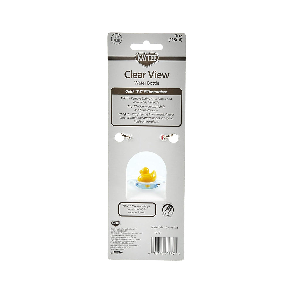 Kaytee Clear Water Bottle Single 4-oz, Kwik Pets