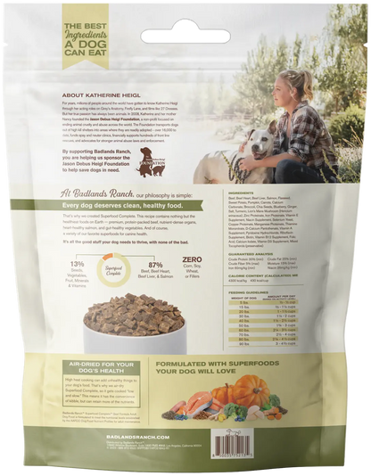 Badlands Ranch Superfood Complete Air-Dried Dog Food Beef 11.5-oz, Kwik Pets