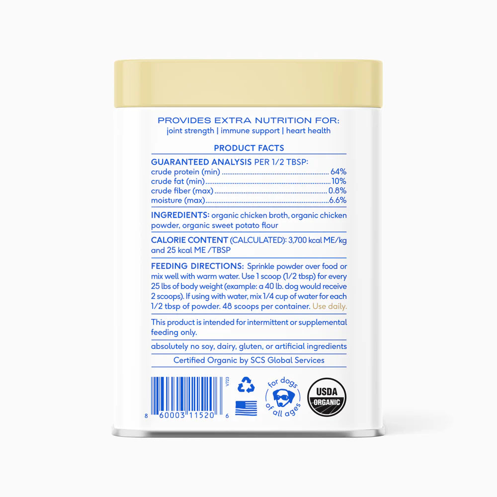 Native Pet Organic Chicken Bone Broth Powder Grain-Free Dog Food Topper 5.75-oz, Kwik Pets