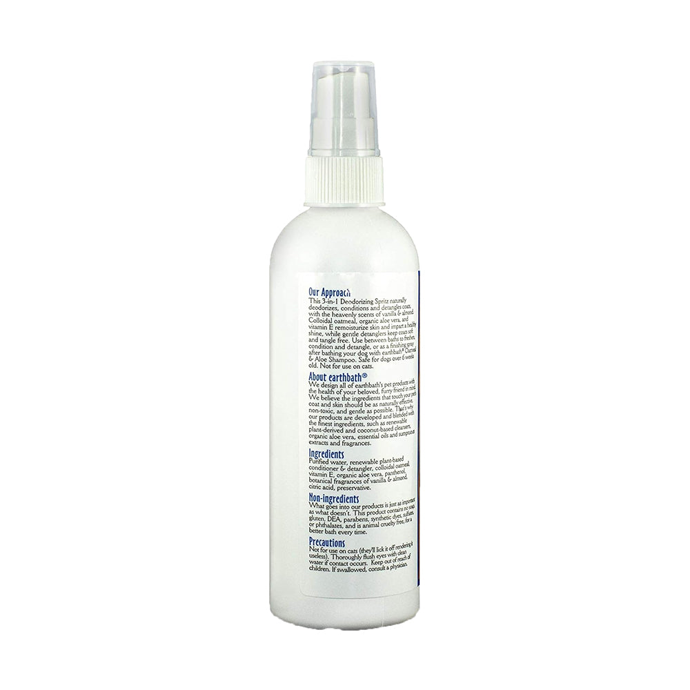 Earthbath 3-in-1 Deodorizing Spritz for Dogs Vanilla & Almond 8-oz