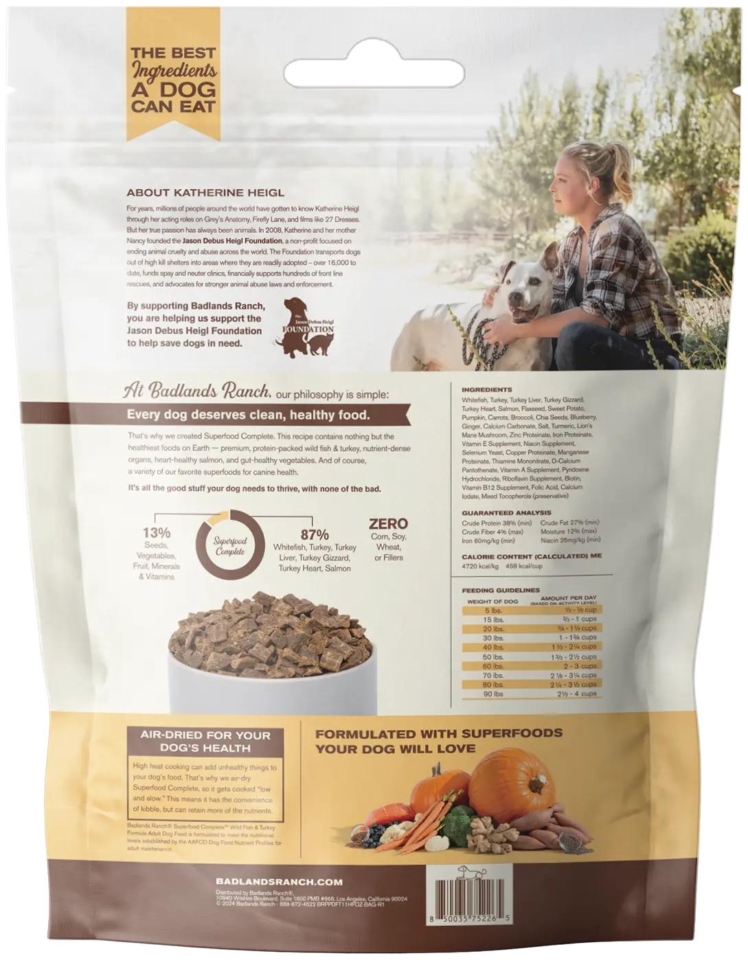 Back of Badlands Ranch Superfood Complete Air-Dried Dog Food Wild Fish & Turkey 11.5-oz