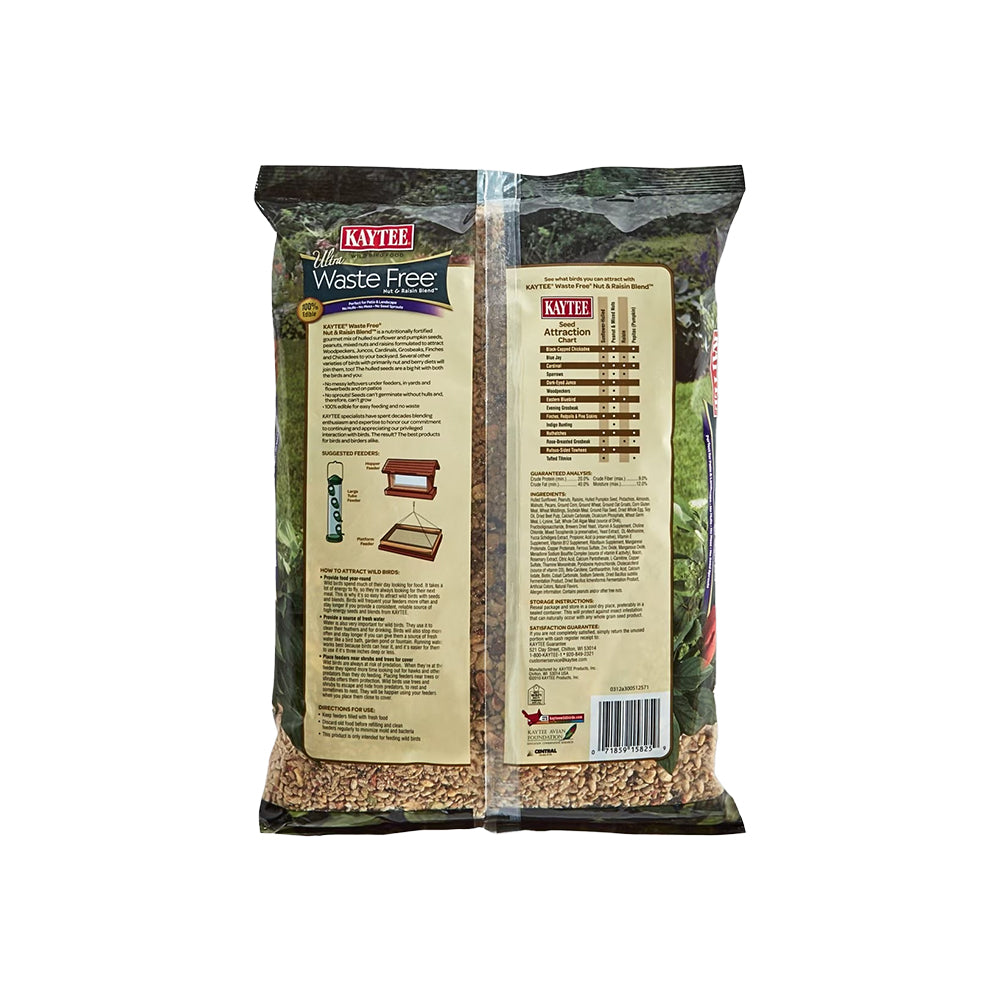 Kaytee Ultra Waste Free Nut & Raisin Blend Wild Bird Food 5-lb, Kwik Pets