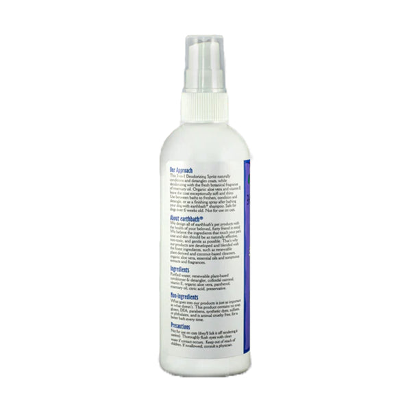 Earthbath 3-in-1 Deodorizing Spritz for Dogs Mediterranean Magic 8-oz