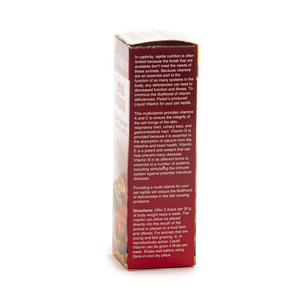 Back of Fluker's Liquid Vitamin Supplement for Reptiles 1.7-oz