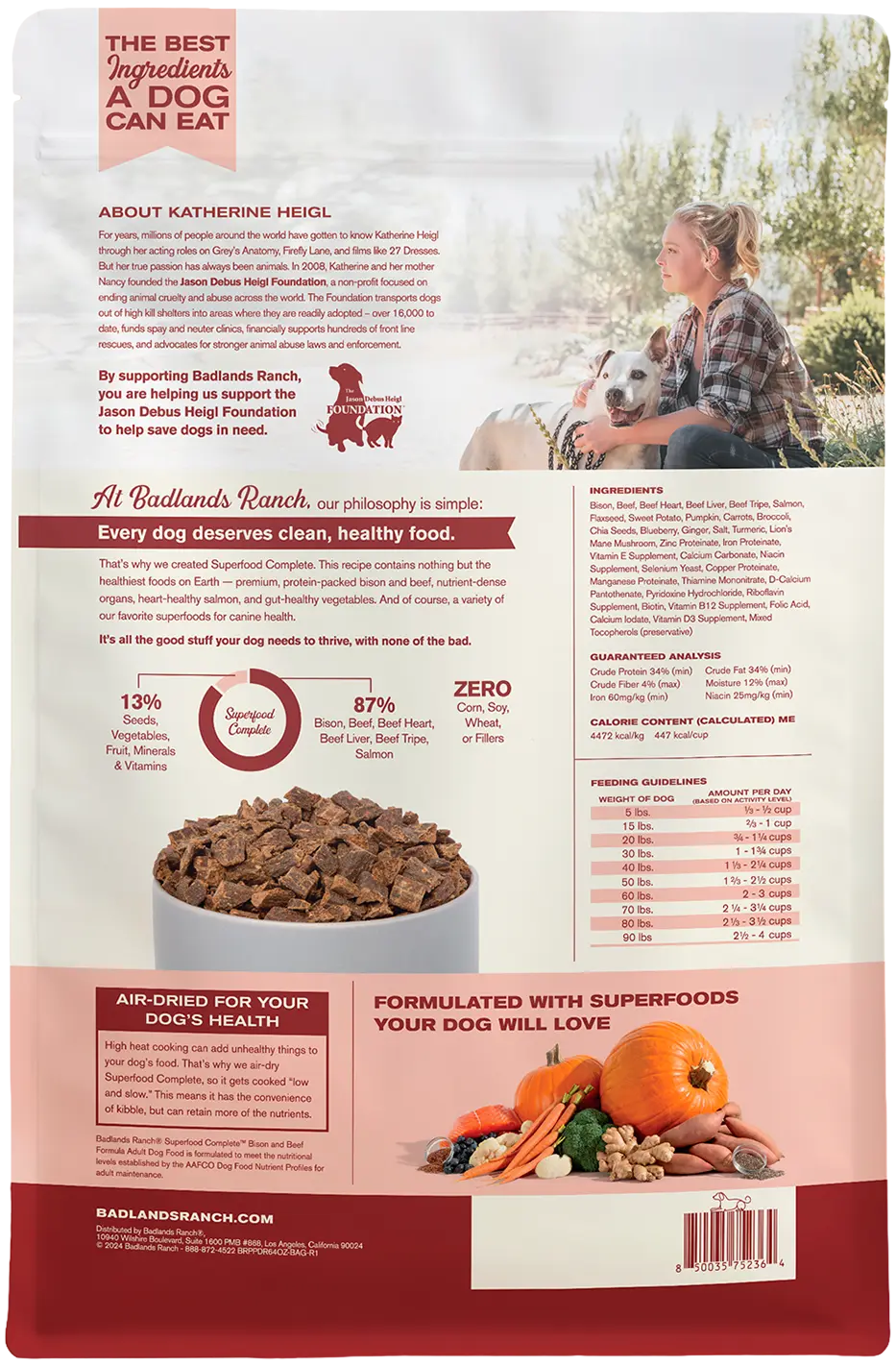Back of Badlands Ranch Superfood Complete Air-Dried Dog Food Bison & Beef 64-oz