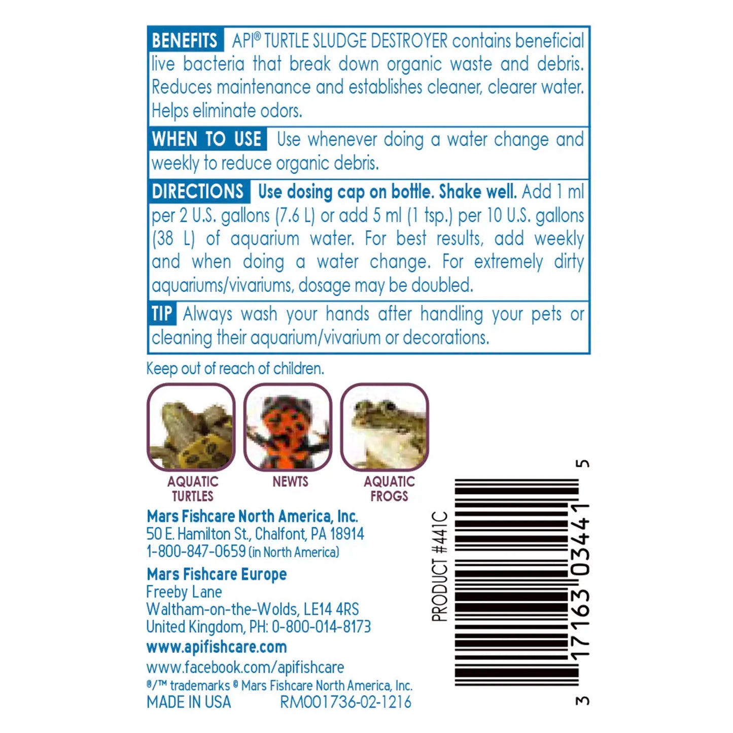Back of API Turtle Sludge Destroyer 4-oz