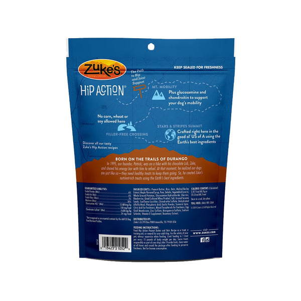 Zuke's Hip Action Adult Dog Treats Peanut Butter & Oats 6-oz, Kwik Pets