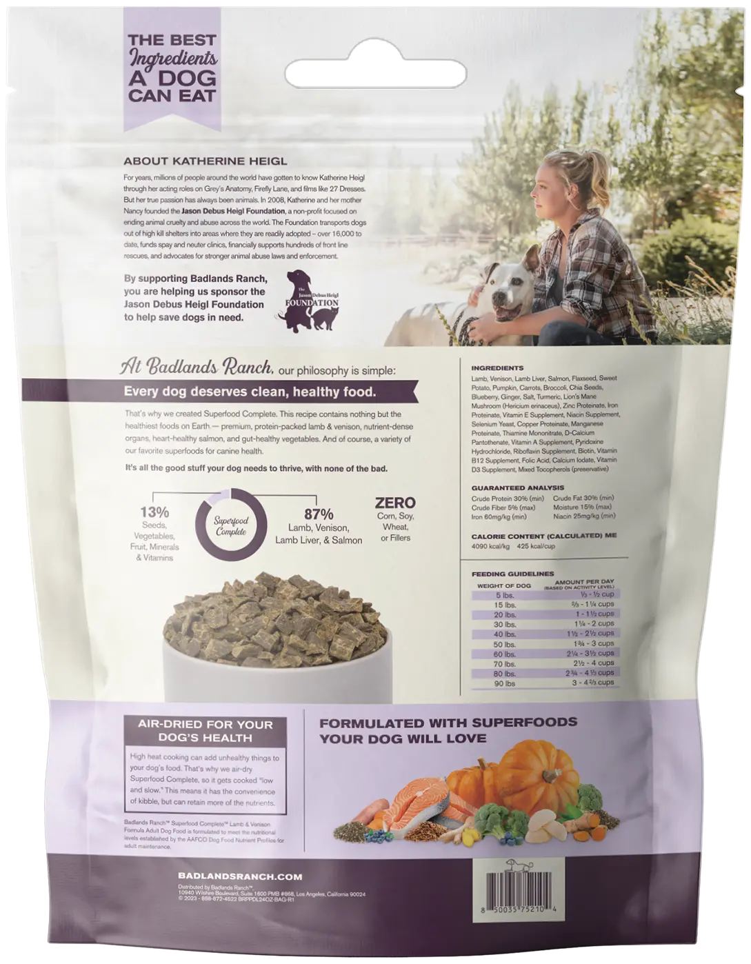 Back of Badlands Ranch Superfood Complete Air-Dried Dog Food Lamb & Venison 24-oz
