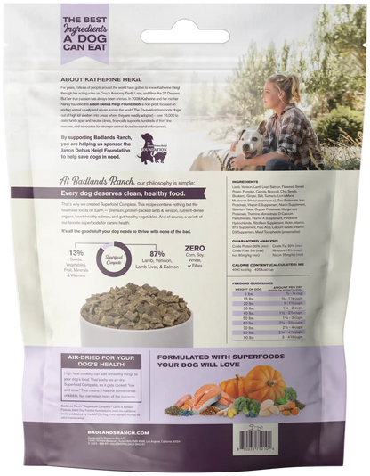 Back of Badlands Ranch Superfood Complete Air-Dried Dog Food Lamb & Venison 24-oz