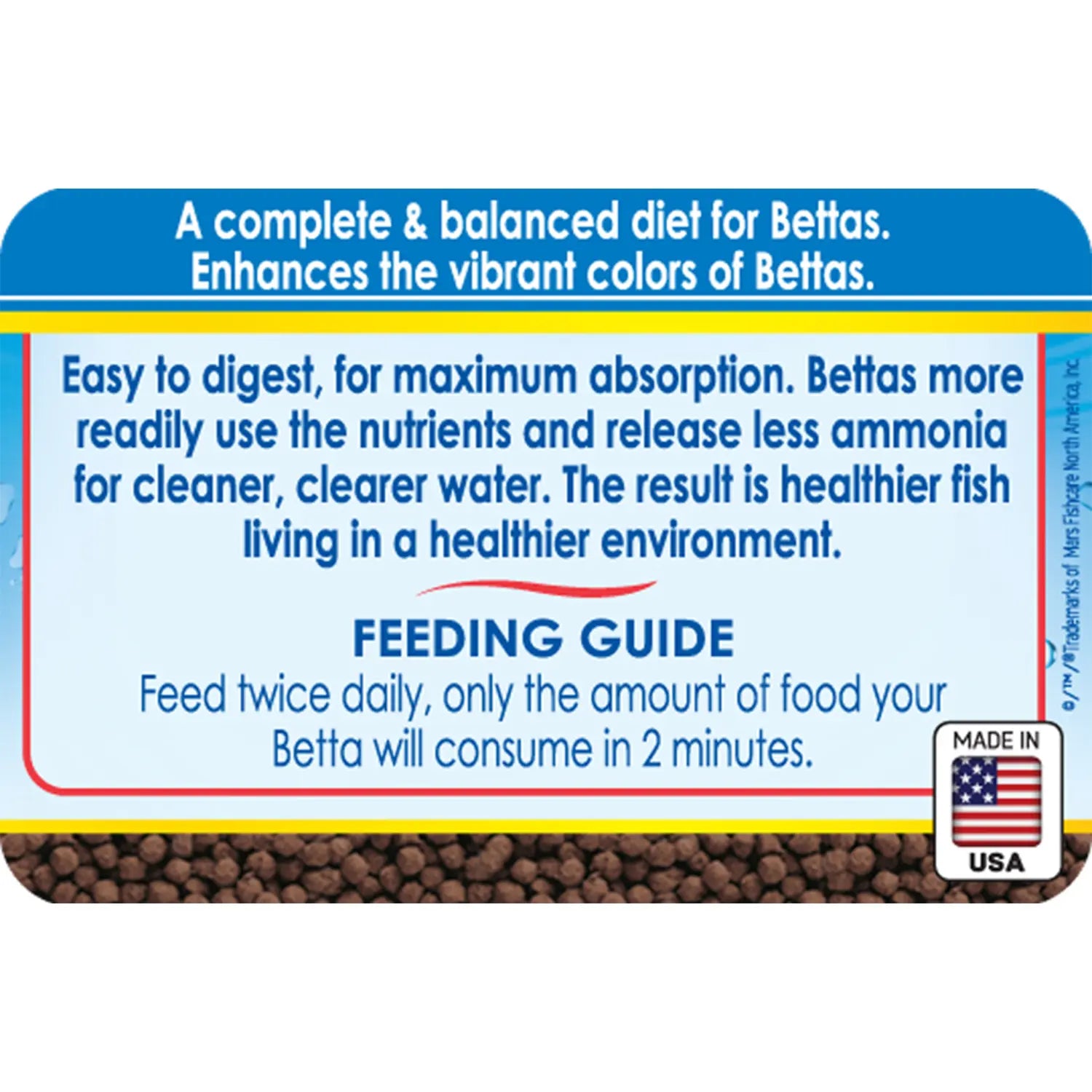 Back of API Betta Floating Pellets Fish Food 1-oz