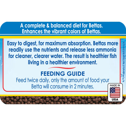 Back of API Betta Floating Pellets Fish Food 1-oz